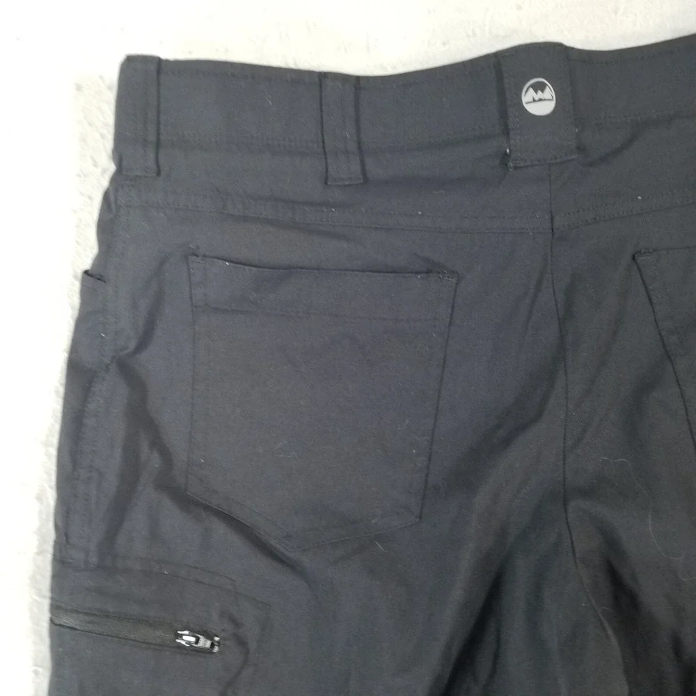 Wrangler outdoor cargo pants mens 38x30 black nylon stretch hiking comfort waist